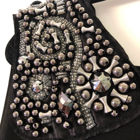 Zara Black Jewel Shoulder Detail Romper - Picture 5 of 8